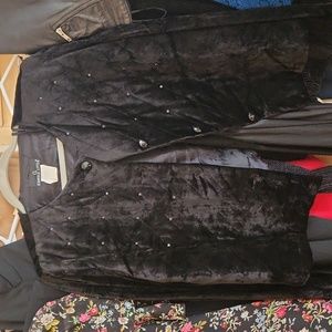 Carole Little vintage velvet embellished buttoned jacket/blazer